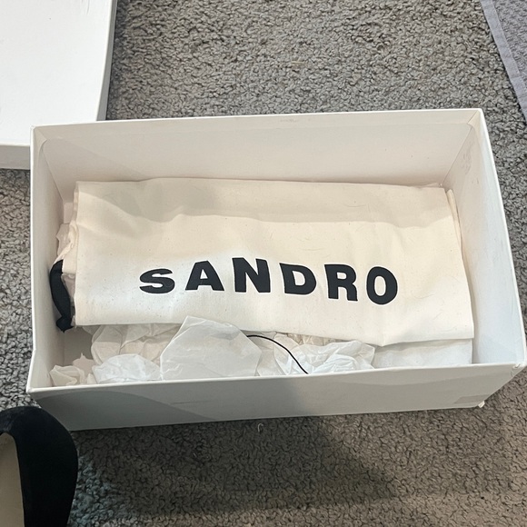 Sandro Black Suede Heels - Picture 4 of 6